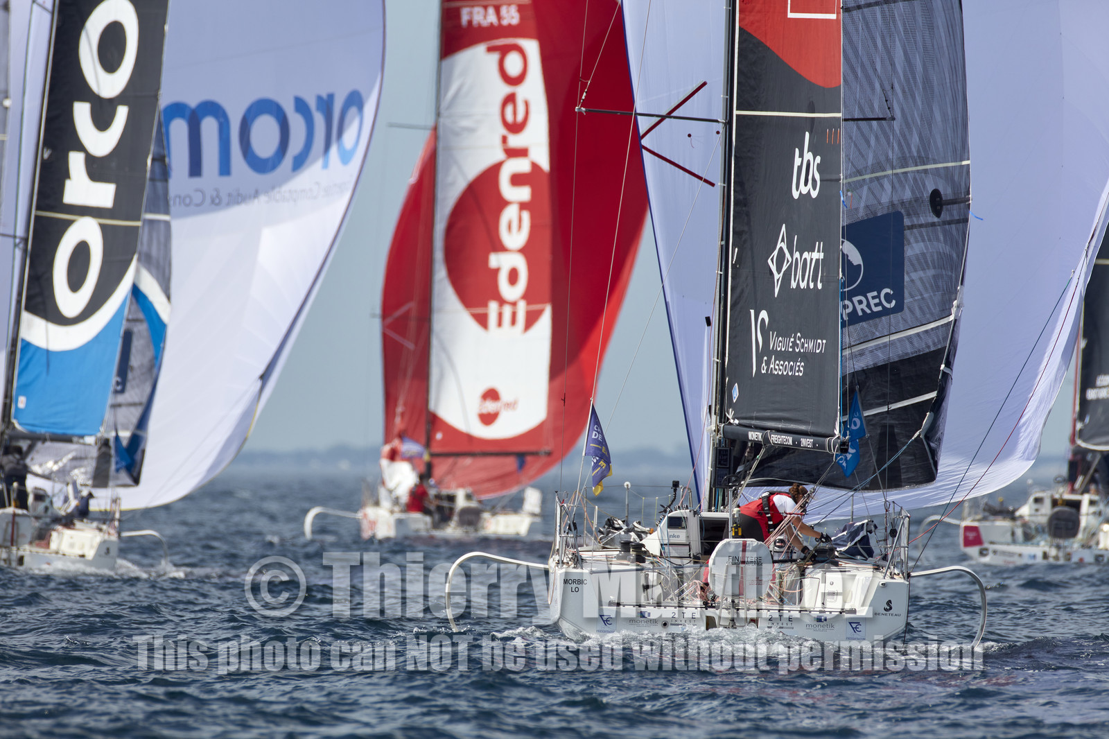 22_33224   © Thierry Martinez.PORT LA FORET, FRANCE. 28 Aout  2022.53éme édition de la Solitaire du Figaro.Départ de la 2éme étape , Port La Forêt   Royan (635NM).