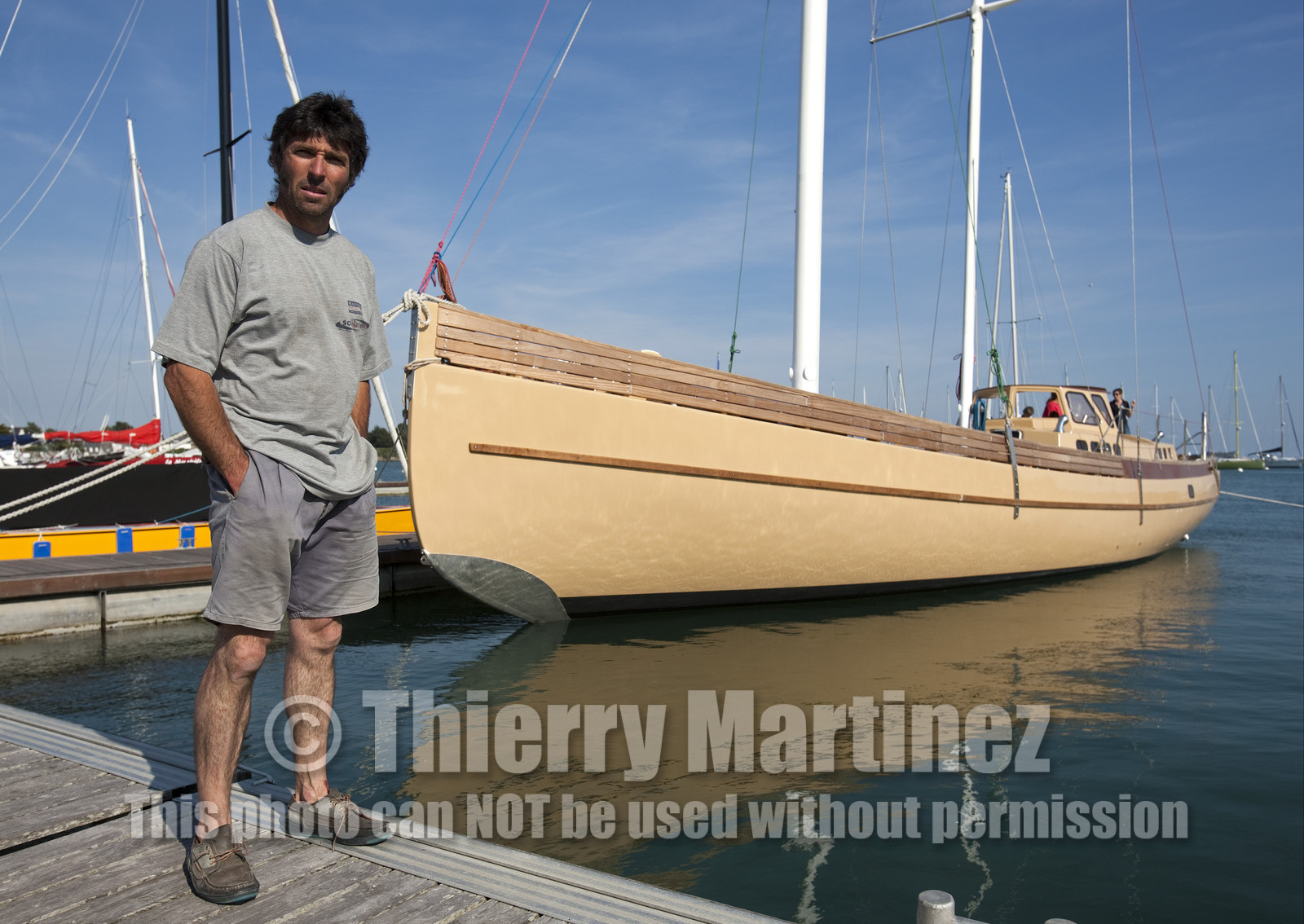 Launch of Thierry Dubois (FRA) new schooner LA LOUISE