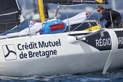 22_33156   © Thierry Martinez.PORT LA FORET, FRANCE. 28 Aout  2022.53éme édition de la Solitaire du Figaro.Départ de la 2éme étape , Port La Forêt   Royan (635NM).