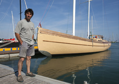Launch of Thierry Dubois (FRA) new schooner LA LOUISE