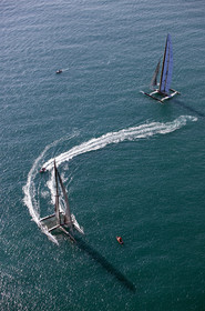 33rd  AMERICA'S CUP Valencia Spain, February 2010 - Defender:  ALINGHI (ALINGHI 5) vs Challenger : BMW Oracle Racing (USA 17)