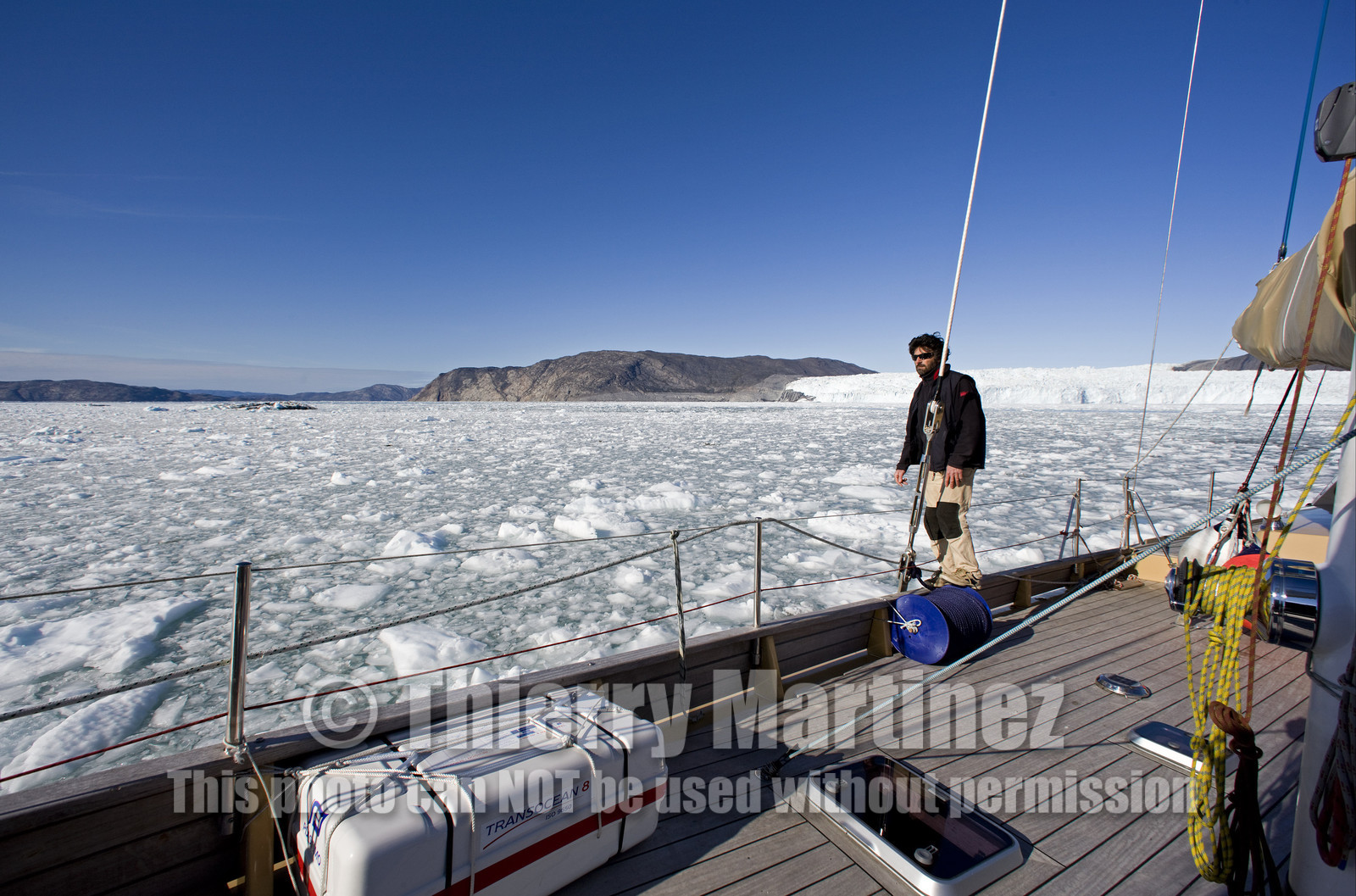 Schooner LA LOUISE sailing on west coast of Greenland.