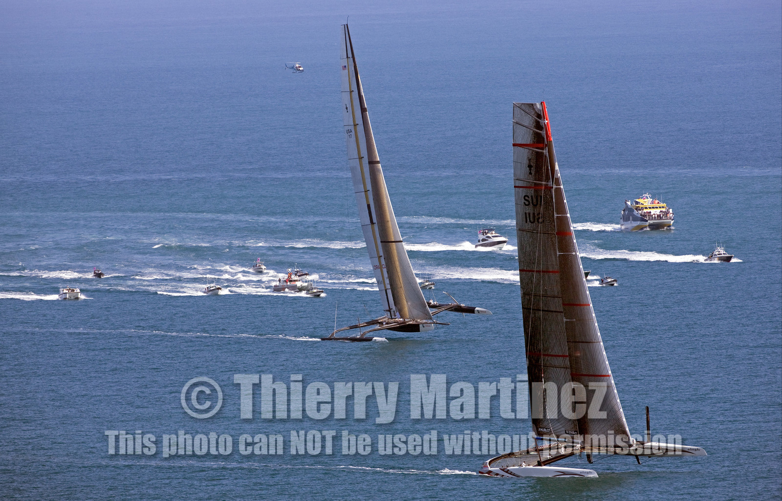 33rd  AMERICA'S CUP Valencia Spain, February 2010 - Defender:  ALINGHI (ALINGHI 5) vs Challenger : BMW Oracle Racing (USA 17)